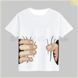 3D Big Hand Pattern Children's Clothing Boys Girls Kids Clothes Cotton T-Shirts Short Sleeve Tops Summer Children's T-shirt