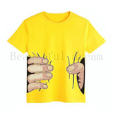 3D Big Hand Pattern Children's Clothing Boys Girls Kids Clothes Cotton T-Shirts Short Sleeve Tops Summer Children's T-shirt