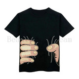 3D Big Hand Pattern Children's Clothing Boys Girls Kids Clothes Cotton T-Shirts Short Sleeve Tops Summer Children's T-shirt