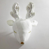 3D Animals Deer Unicorn Head Nordic Style Kids Room Wall Hanging Mount DIY Decoration Soft Artwork Toys Child Photo Props