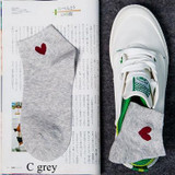 2018 Spring Summer Cotton Women Heart Socks Cute Girls Kawaii Lovely Red Heart Heel Socks High Quality Thin Cool Love Socks