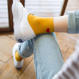 2018 Spring Summer Cotton Women Heart Socks Cute Girls Kawaii Lovely Red Heart Heel Socks High Quality Thin Cool Love Socks