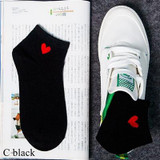 2018 Spring Summer Cotton Women Heart Socks Cute Girls Kawaii Lovely Red Heart Heel Socks High Quality Thin Cool Love Socks