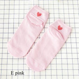 2018 Spring Summer Cotton Women Heart Socks Cute Girls Kawaii Lovely Red Heart Heel Socks High Quality Thin Cool Love Socks