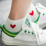 2018 Spring Summer Cotton Women Heart Socks Cute Girls Kawaii Lovely Red Heart Heel Socks High Quality Thin Cool Love Socks