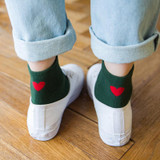 2018 Spring Summer Cotton Women Heart Socks Cute Girls Kawaii Lovely Red Heart Heel Socks High Quality Thin Cool Love Socks
