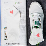2018 Spring Summer Cotton Women Heart Socks Cute Girls Kawaii Lovely Red Heart Heel Socks High Quality Thin Cool Love Socks