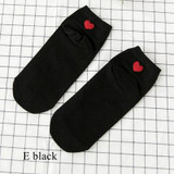 2018 Spring Summer Cotton Women Heart Socks Cute Girls Kawaii Lovely Red Heart Heel Socks High Quality Thin Cool Love Socks