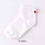 2018 Spring Summer Cotton Women Heart Socks Cute Girls Kawaii Lovely Red Heart Heel Socks High Quality Thin Cool Love Socks