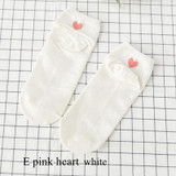 2018 Spring Summer Cotton Women Heart Socks Cute Girls Kawaii Lovely Red Heart Heel Socks High Quality Thin Cool Love Socks