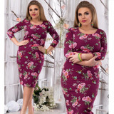 2018 Spring summer dress floral printed party dress big size bodycon bandage dress plus size women dress 5XL 6XL large vestidos