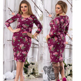 2018 Spring summer dress floral printed party dress big size bodycon bandage dress plus size women dress 5XL 6XL large vestidos
