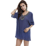 2018 Spring Summer Blouse Shirt Fashion Embroidery XXXL Woman Clothes Female Blusa Feminina Casual Vintage Shirt Women Tops Tee