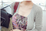 2018 spring New women's Korean autumn sweater sexy tight cardigan Women Slim waist round neck short paragraph cardigan coat