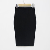 2018 Spring Gray Pink Women Suede Midi Pencil Skirts Causal High Waist Sexy Stretch Ladies Office Work Wear Saia
