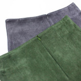 2018 Spring Gray Pink Women Suede Midi Pencil Skirts Causal High Waist Sexy Stretch Ladies Office Work Wear Saia