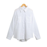 2018 Spring Elegant Ladies Blouses Plus Size 3XL 4XL 5XL Women Loose Shirt Solid Tunics Long Sleeve Pocket Casual Top Large Size