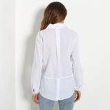 2018 Spring Elegant Ladies Blouses Plus Size 3XL 4XL 5XL Women Loose Shirt Solid Tunics Long Sleeve Pocket Casual Top Large Size