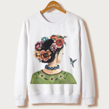2018 Spring Clothes Harajuku Women Sweatshirt Ariana Grande Print Hoodies Femme O-neck Character Sudaderas Mujer Moletom Tumblr