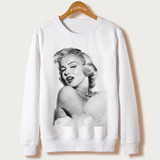 2018 Spring Clothes Harajuku Women Sweatshirt Ariana Grande Print Hoodies Femme O-neck Character Sudaderas Mujer Moletom Tumblr