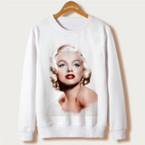 2018 Spring Clothes Harajuku Women Sweatshirt Ariana Grande Print Hoodies Femme O-neck Character Sudaderas Mujer Moletom Tumblr