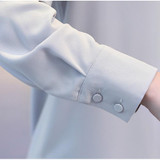 2018 Spring Chiffon Blouse Women Long Sleeve Elegant Ladies Office Shirts V-Neck Work Wear Casual Slim Tops White Blouse Shirts
