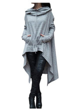 5XL Autumn Winter Hoodies Women Sweatshirt Casual Loose Hooded Asymmetric Oversized Hoody Jumper Tracksuit Pullover Plus Size