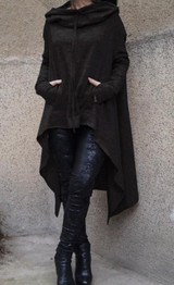 5XL Autumn Winter Hoodies Women Sweatshirt Casual Loose Hooded Asymmetric Oversized Hoody Jumper Tracksuit Pullover Plus Size