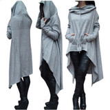 5XL Autumn Winter Hoodies Women Sweatshirt Casual Loose Hooded Asymmetric Oversized Hoody Jumper Tracksuit Pullover Plus Size