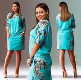5XL 6XL Summer Dresses Big Size 2018 Fashion Elegant Women Half-Sleeve Print Dress Plus Size Casual Robe Office Dress Vestidos