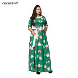 5XL 6XL Sexy Maxi Dress big size 2018 Women summer plus size Party Dress Vintage loose Floral Printing Boho style Long Dresses