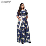 5XL 6XL Sexy Maxi Dress big size 2017 Women Autumn Winter plus size Party Dress Vintage loose Floral Printing Boho Long Dresses