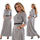 5XL 6XL Robe 2018 Autumn Winter Dress Big Size Elegant Long Sleeve Maxi Dress Women Office Work Dresses Plus Size Women Clothing