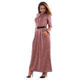 5XL 6XL Robe 2018 Autumn Winter Dress Big Size Elegant Long Sleeve Maxi Dress Women Office Work Dresses Plus Size Women Clothing