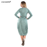 5XL 6XL Loose Casual women Dress big sizes new 2017 Autumn Winter Plus Size long dress Irregular Long Sleeve dresses vestidos