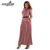 5XL 6XL Large Size Robe 2018 Spring Summer Dress Big Size Elegance Long Dress Women Dresses With Belt Plus Size Women Clothing