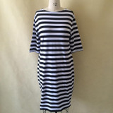 5XL 6XL Large Size 2018 Autumn Summer Dress Big Size Black White Striped Dress Straight Dresses Plus Size Women Clothing Vestido