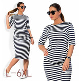 5XL 6XL Large Size 2018 Autumn Summer Dress Big Size Black White Striped Dress Straight Dresses Plus Size Women Clothing Vestido