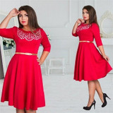 5XL 6XL Large Size 2017 Summer Dress Big Size Printed Dress Green Blue Red Dresses Plus Size Women Clothing With Belt Vestidos