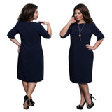 5XL 6XL Large Size 2017 Summer Dress Big Size Printed Dress Blue Red Green Straight Dresses Plus Size Women Clothing Vestidos