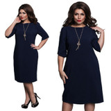 5XL 6XL Large Size 2017 Summer Dress Big Size Printed Dress Blue Red Green Straight Dresses Plus Size Women Clothing Vestidos