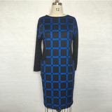 5XL 6XL Large Size 2017 Spring Winter Dress Big Size Casual Plaid Printed Dress Straight Dress Plus Size Women Clothing Vestidos