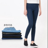 5XL 6XL Ladies 100% Cotton Denim Skinny Jeans woman Pencil Pants Plus Large Size Women Elastic Waist Pants Female Trousers XXXXL