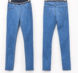 5XL 6XL Ladies 100% Cotton Denim Skinny Jeans woman Pencil Pants Plus Large Size Women Elastic Waist Pants Female Trousers XXXXL