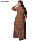 5XL 6XL 2018 New Women Long Dress Spring Summer Lace Plus Size Dress Fashion Party large size Maxi Dresses big size Girl Clothes