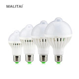 5W 7W 9W 12W E27 PIR Motion Sensor LED Bulb light Control IR Infrared Induction lamp For Corridor Aisle Stairs Balcony lighting