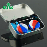 5sets 4 in 1 Silicone Dab Container Non-stick Bho Wax Containers for Dabs Butane Hash Oils Free Shipping