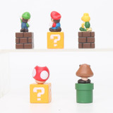 5pcs/set Super Mario Bros mario figure Luigi mushroom Goomba Toad Yoshi PVC Action Figures Toy children gift