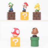 5pcs/set Super Mario Bros mario figure Luigi mushroom Goomba Toad Yoshi PVC Action Figures Toy children gift