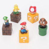 5pcs/set Super Mario Bros mario figure Luigi mushroom Goomba Toad Yoshi PVC Action Figures Toy children gift